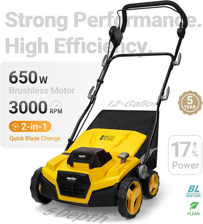 40V Cordless Brushless 15inch Scarifier/Dethatcher (Tool Only)