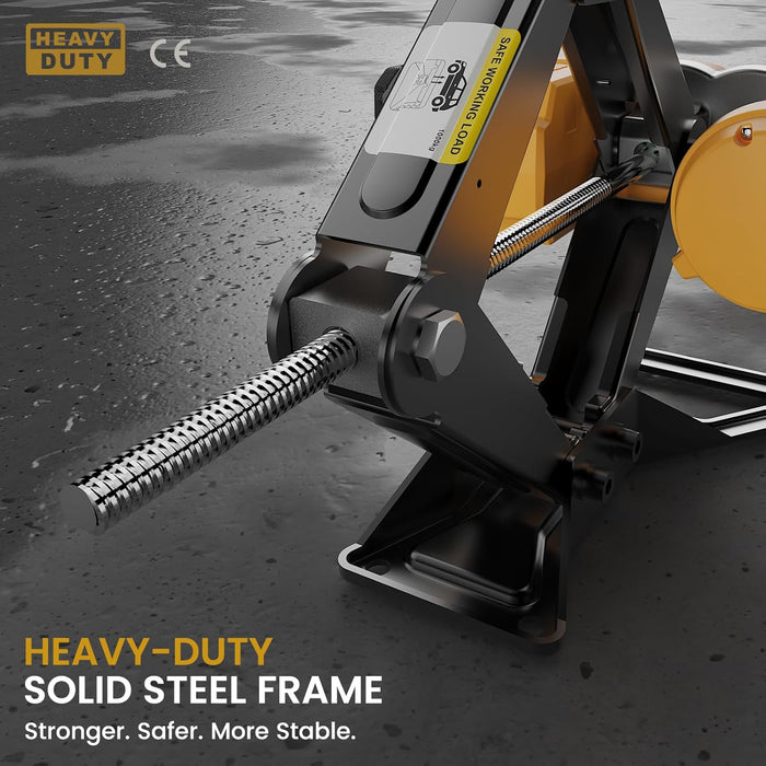 Dual Power Electric Car Jack Compatible with Dewalt 20V MAX Battery