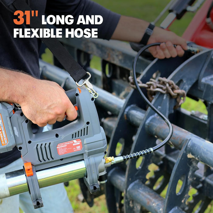 Pistolet à graisse sans fil Mellif, compatible avec la batterie DeWalt 20 V MAX 