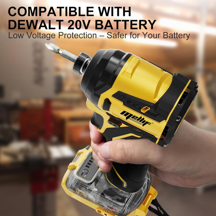 Mellif 2212 in-lbs 1/4" Torque Impact Driver,DeWalt Compatible（Tool Only）
