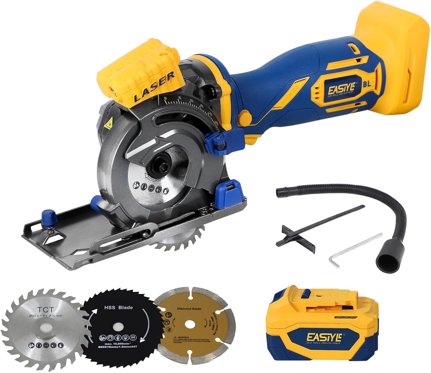 Mellif 3200RPM Brushless Mini Circular Saw