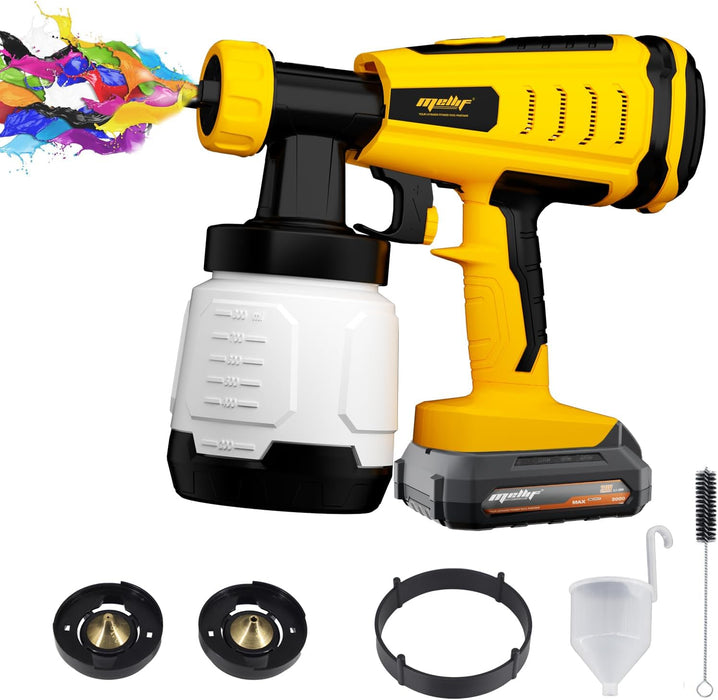 Mellif Brushless Cordless Paint Sprayer HVLP Brushless Spray Gun for DeWalt 20V MAX