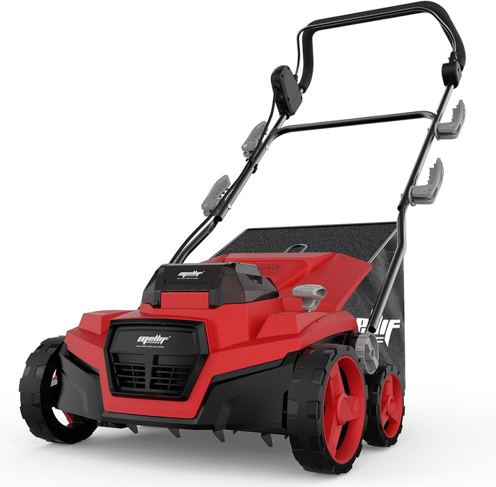 Mellif 36V 15inch Brushless Cordless Electric Dethatcher/Scarifier Compatible with Milwaukee 18V Battery(Tool Only)
