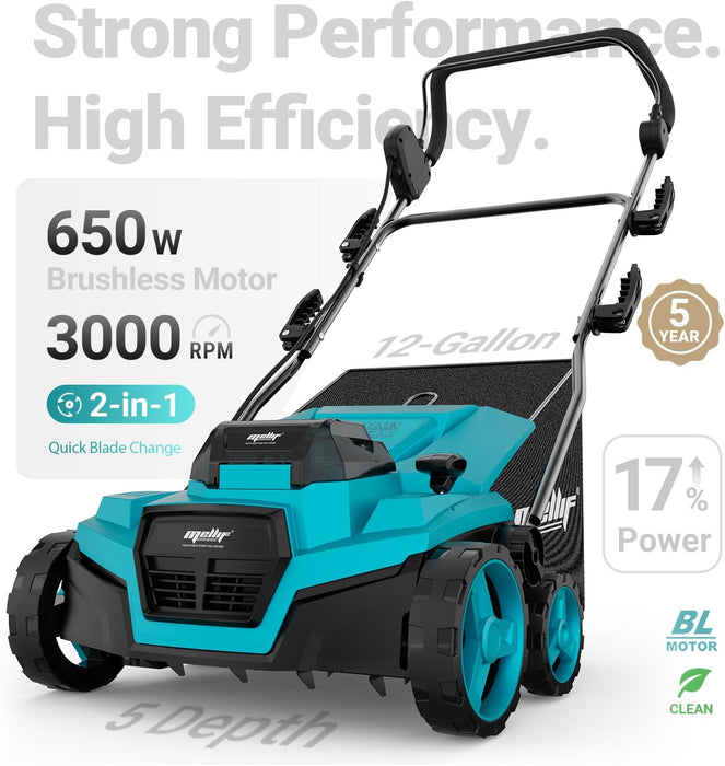 Pre-sale Mellif Cordless 15IN 2-in-1 Scarifier & Dethatcher