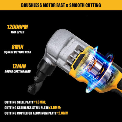 Mellif 18 Gauge Sheet Metal Cutter,Nibbler,Compatible With Dewalt Battery