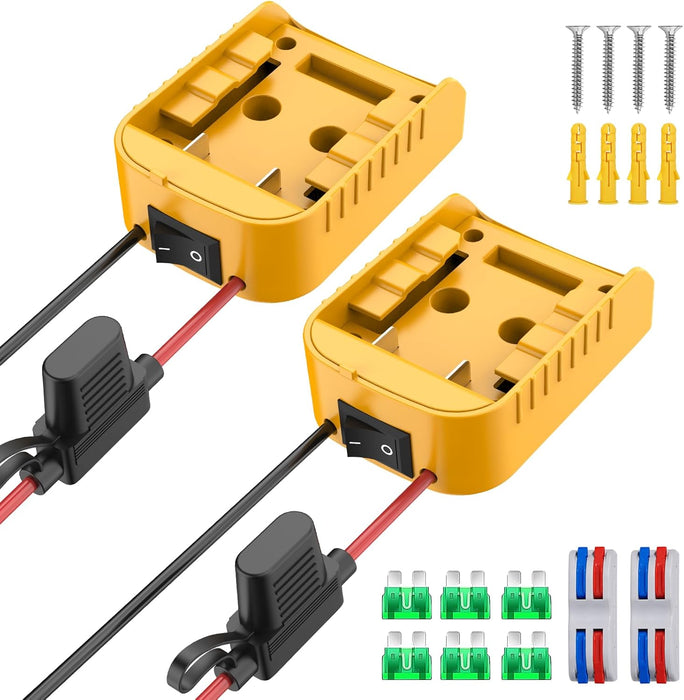 2 Packs Power Wheel Adapter for Dewalt 20V Battery Adapter