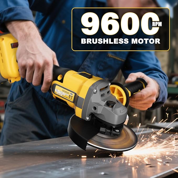 Mellif Cordless Angle Grinder, Compatible with DeWalt 20V Battery