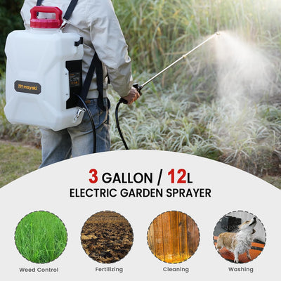 Mellif 3 Gallon/12L Backpack Sprayer, Compatible With Milwaukee 18V Battery