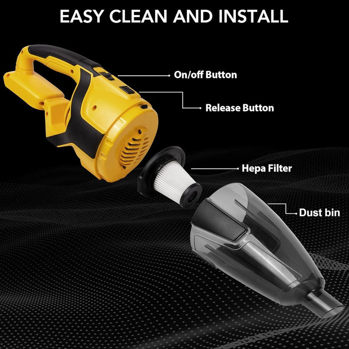 Aspirateur à main Mellif, compatible avec les batteries Dewalt (batterie non incluse)