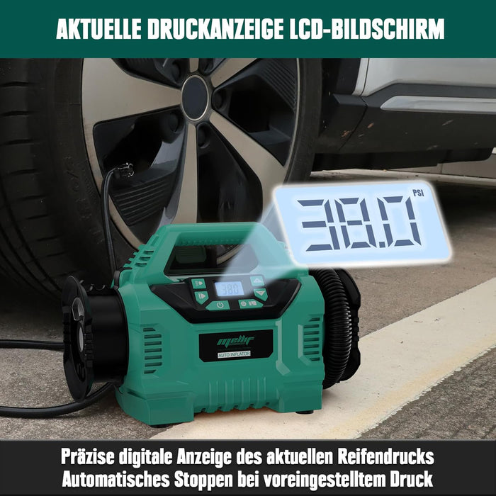 Mellif Reifenfüller-Luftkompressor für Makita 18-V-Akku (Akku nicht im Lieferumfang enthalten)