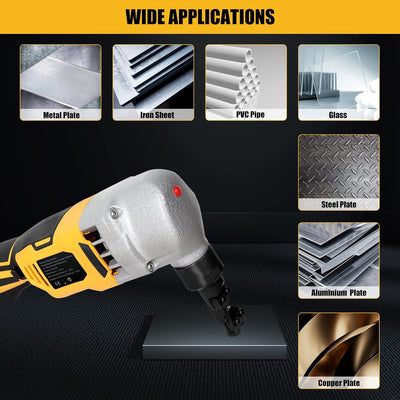 Mellif 18 Gauge Sheet Metal Cutter,Nibbler,Compatible With Dewalt Battery
