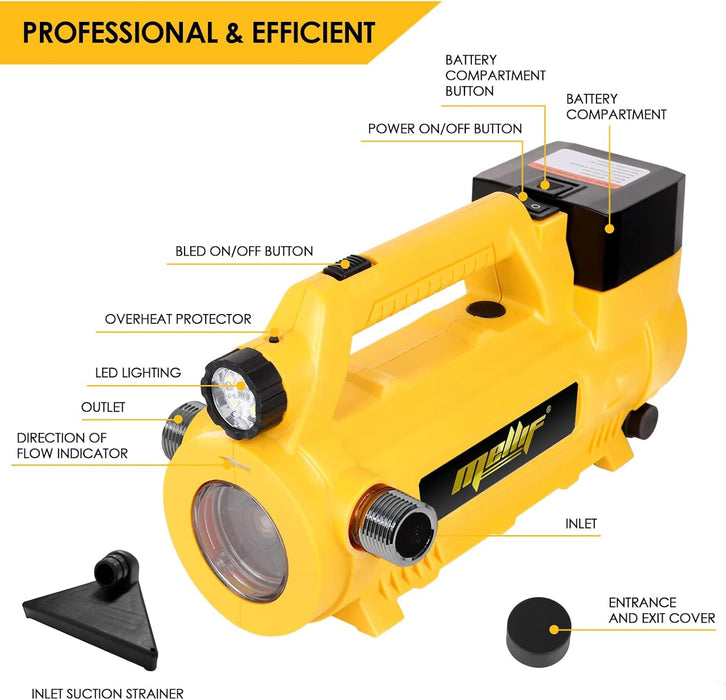 Mellif Cordless Water Pump,Compatible with Dewalt 18V/20V Max Battery(Battery NOT Included)