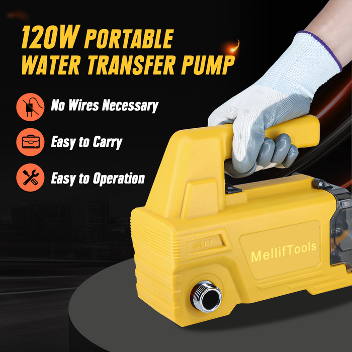 Mellif Akku-Kraftstoff-/Diesel-Transferpumpe für Dewalt/Mellif 20-V-Akku 