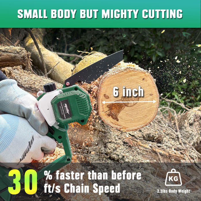 Mellif Cordless Mini Chainsaw 6" Compatible with Makita/Mellif 18V Battery