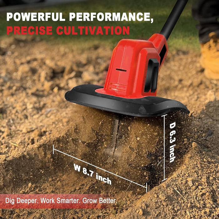 Motoculteur sans fil Mellif, compatible avec batterie Milwaukee 18 V (batterie non incluse)