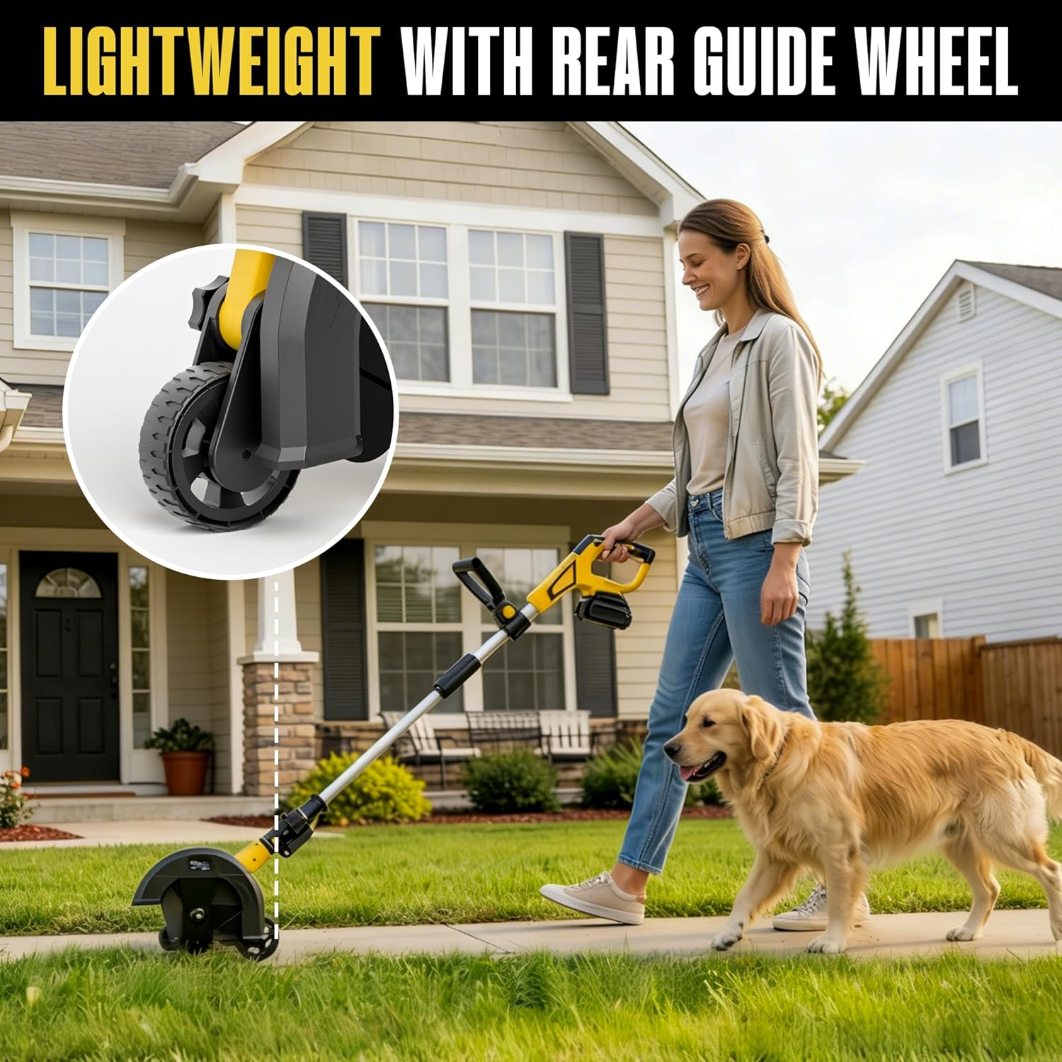 Mellif Brushless Lawn Edger/Trencher,Compatible with Dewalt 20V Max Battery