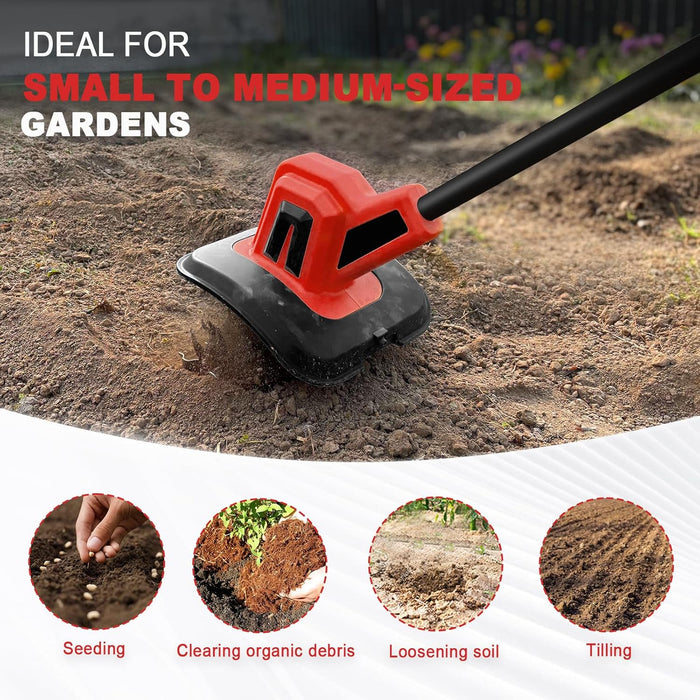 Motoculteur sans fil Mellif, compatible avec batterie Milwaukee 18 V (batterie non incluse)