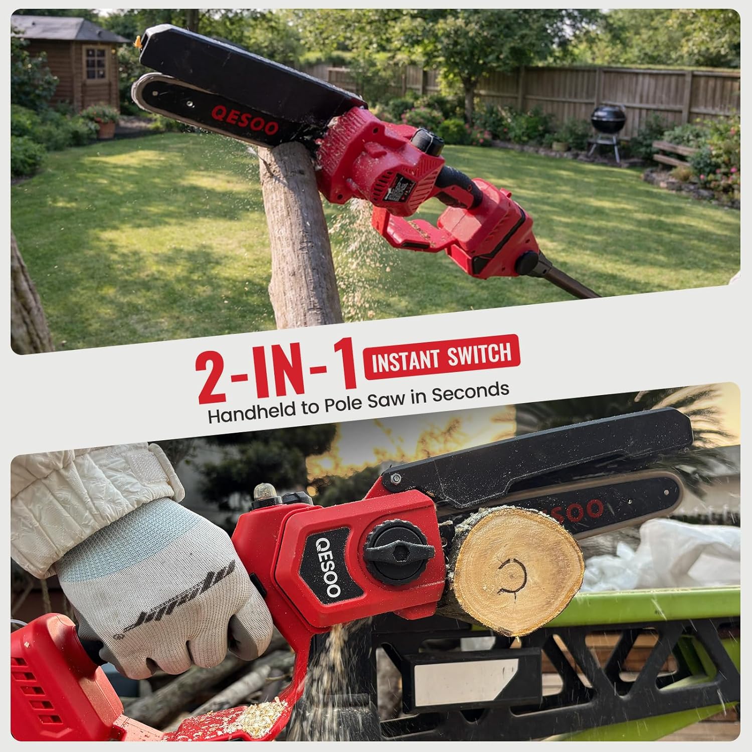 Brushless 8 inch Pole Saw & Mini Chainsaw,Compatible with Milwaukee 18V Battery(Tool Only)