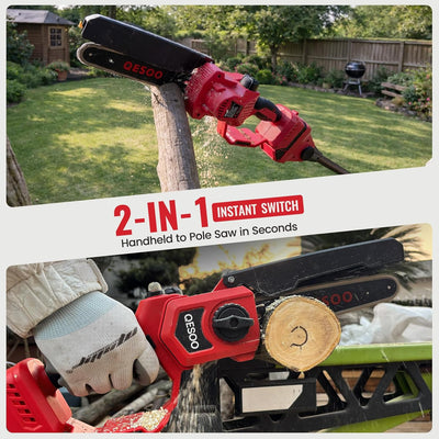 Brushless 8 inch Pole Saw & Mini Chainsaw,Compatible with Milwaukee 18V Battery(Tool Only)