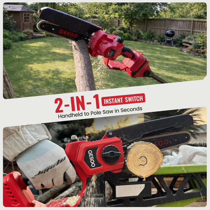Brushless 8 inch Pole Saw & Mini Chainsaw,Compatible with Milwaukee 18V Battery(Tool Only)