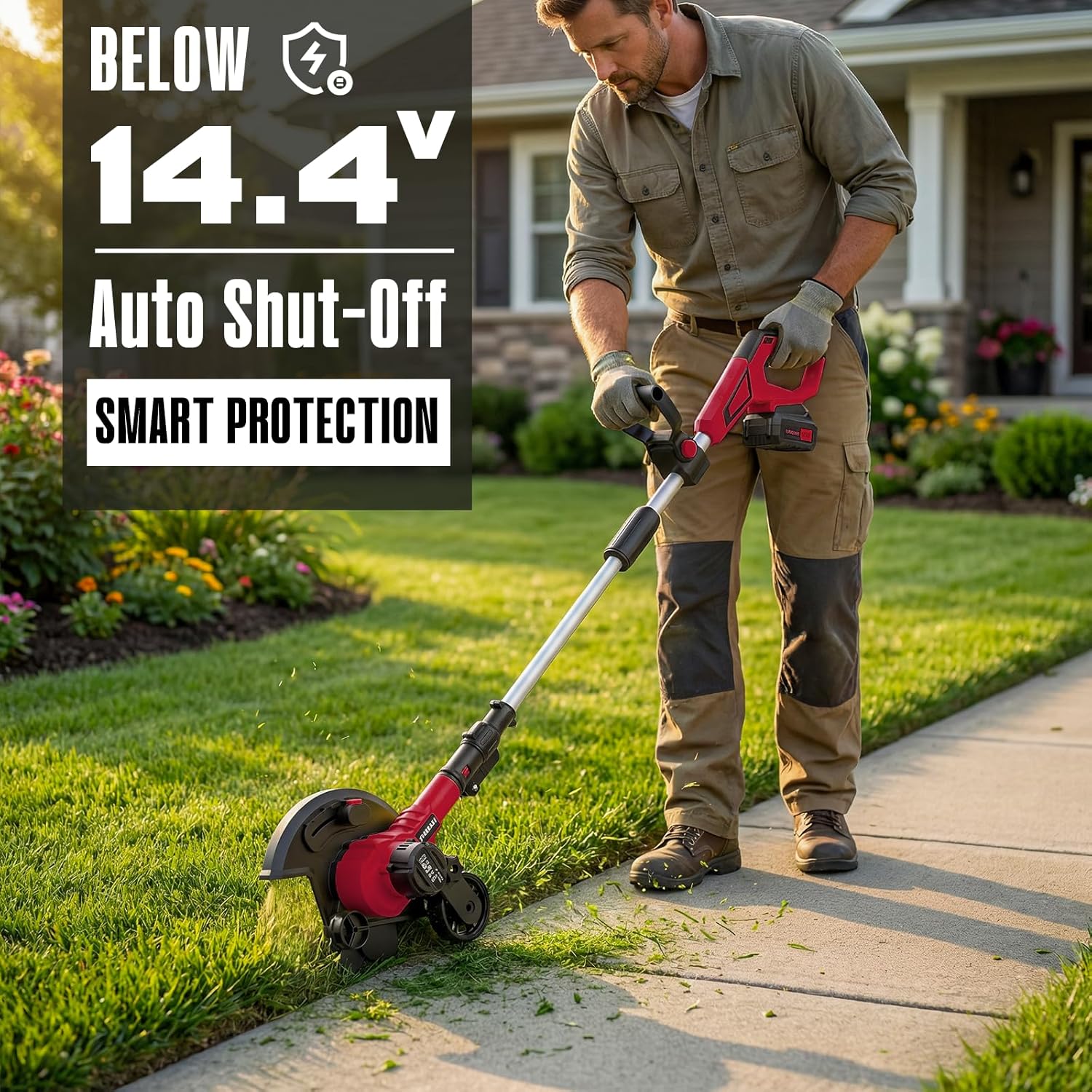 Mellif Brushless Lawn Edger/Trencher,Compatible with Milwaukee 18V Max Battery