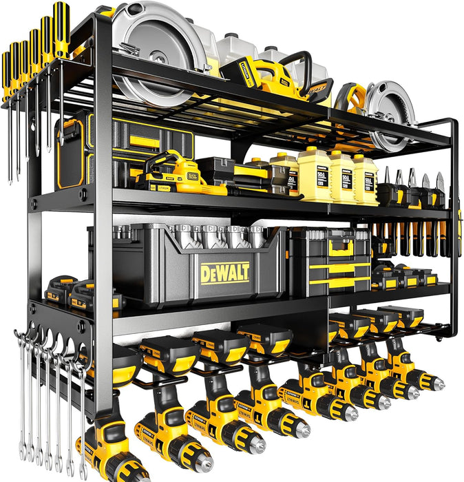 Large Power Tool Organizer Wall Mount with Charging Station