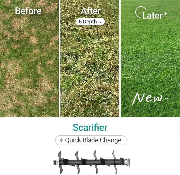 Pre-sale Mellif Cordless 15IN 2-in-1 Scarifier & Dethatcher