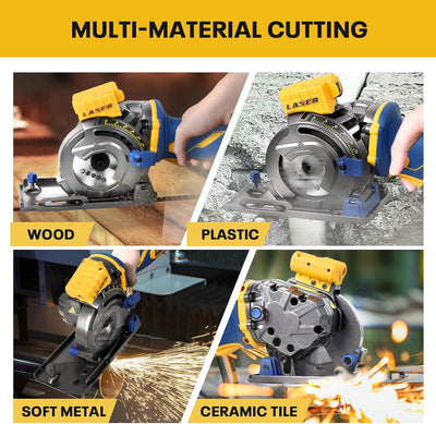 Mellif 3200RPM Brushless Mini Circular Saw