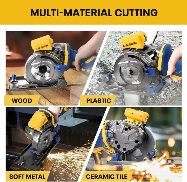 Brushless Mini Circular Saw,Compatible With Dewalt Battery