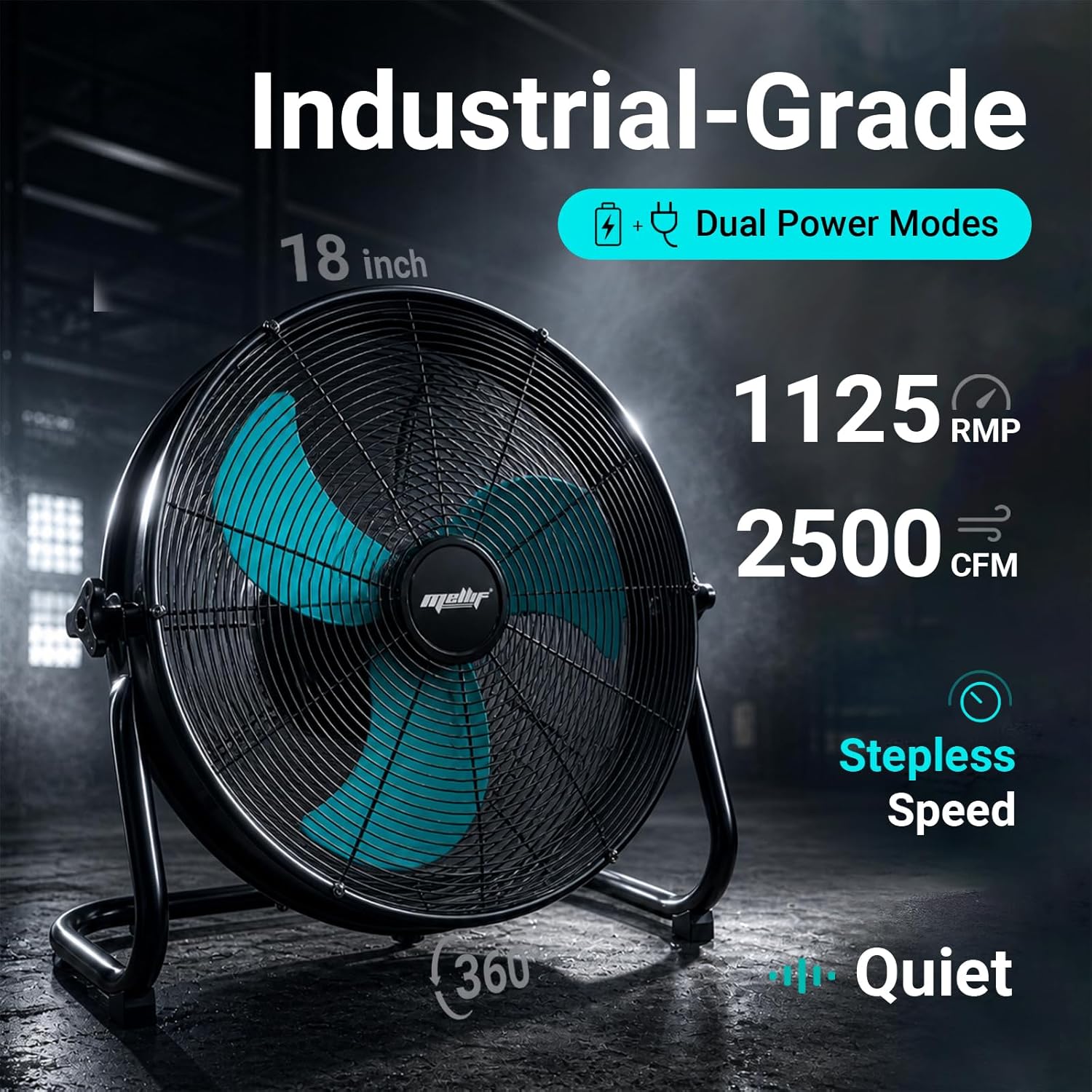 Mellif MFFS03-18 Hybrid 18V Portable Fan
