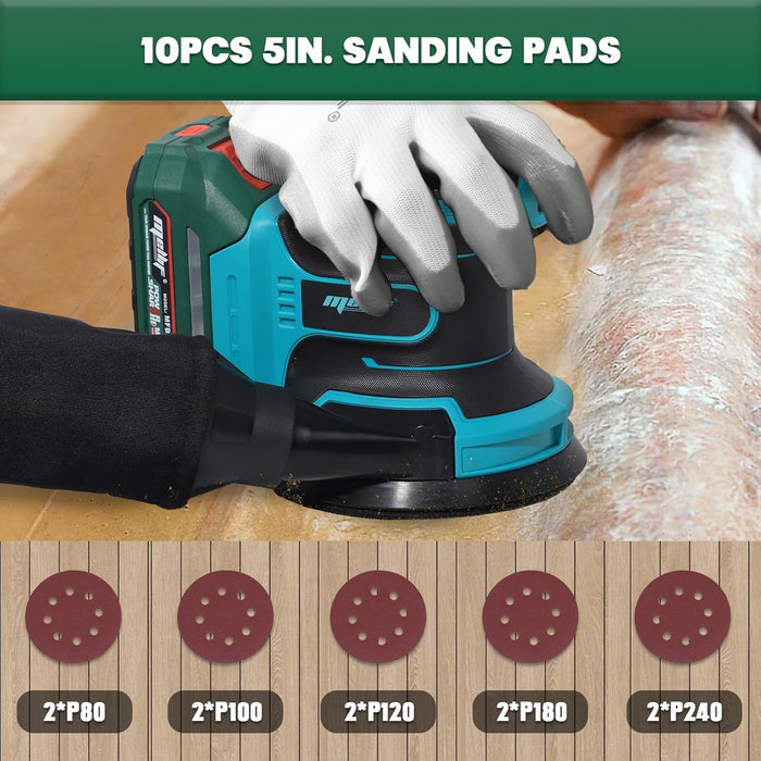 Mellif 5" Random Orbit Sander,Makita Compatible（Tool Only）