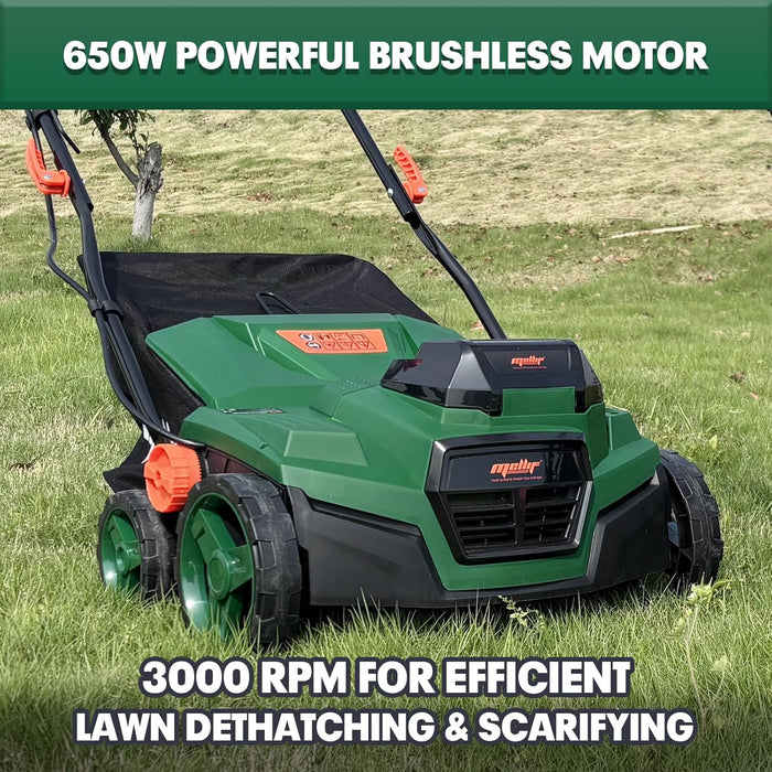 Mellif Cordless 15IN 2-in-1 Scarifier & Dethatcher