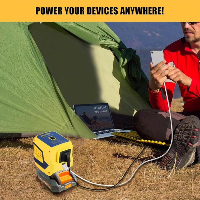 Mellif 200W Inverter Power Adapter Compatible with Dewalt 20V Battery, 20V to 110V Voltage Converter