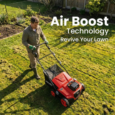 Mellif 36V 15inch Brushless Cordless Electric Dethatcher/Scarifier Compatible with Milwaukee 18V Battery(Tool Only)