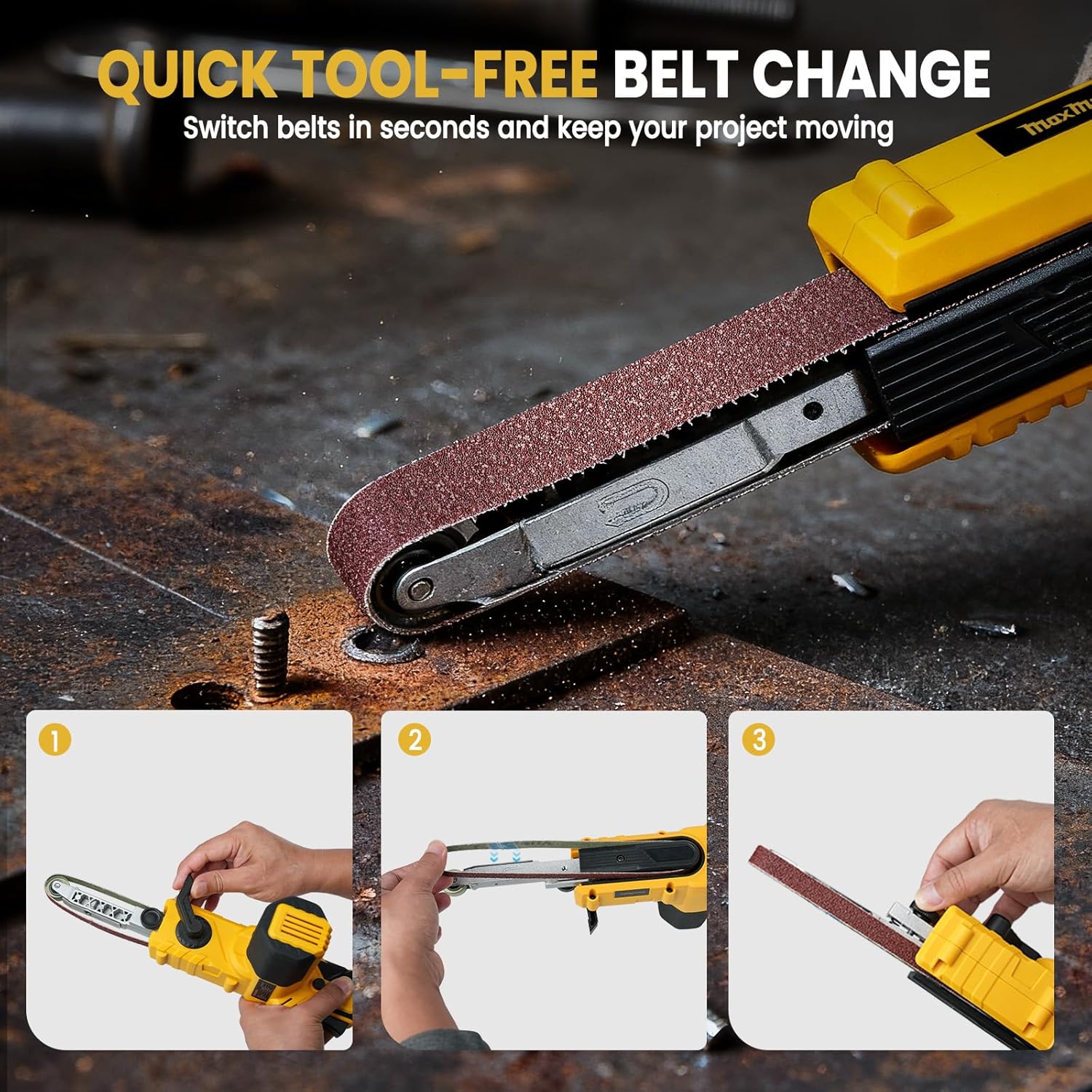 MaxMore Cordless Detail Bandfile Sander