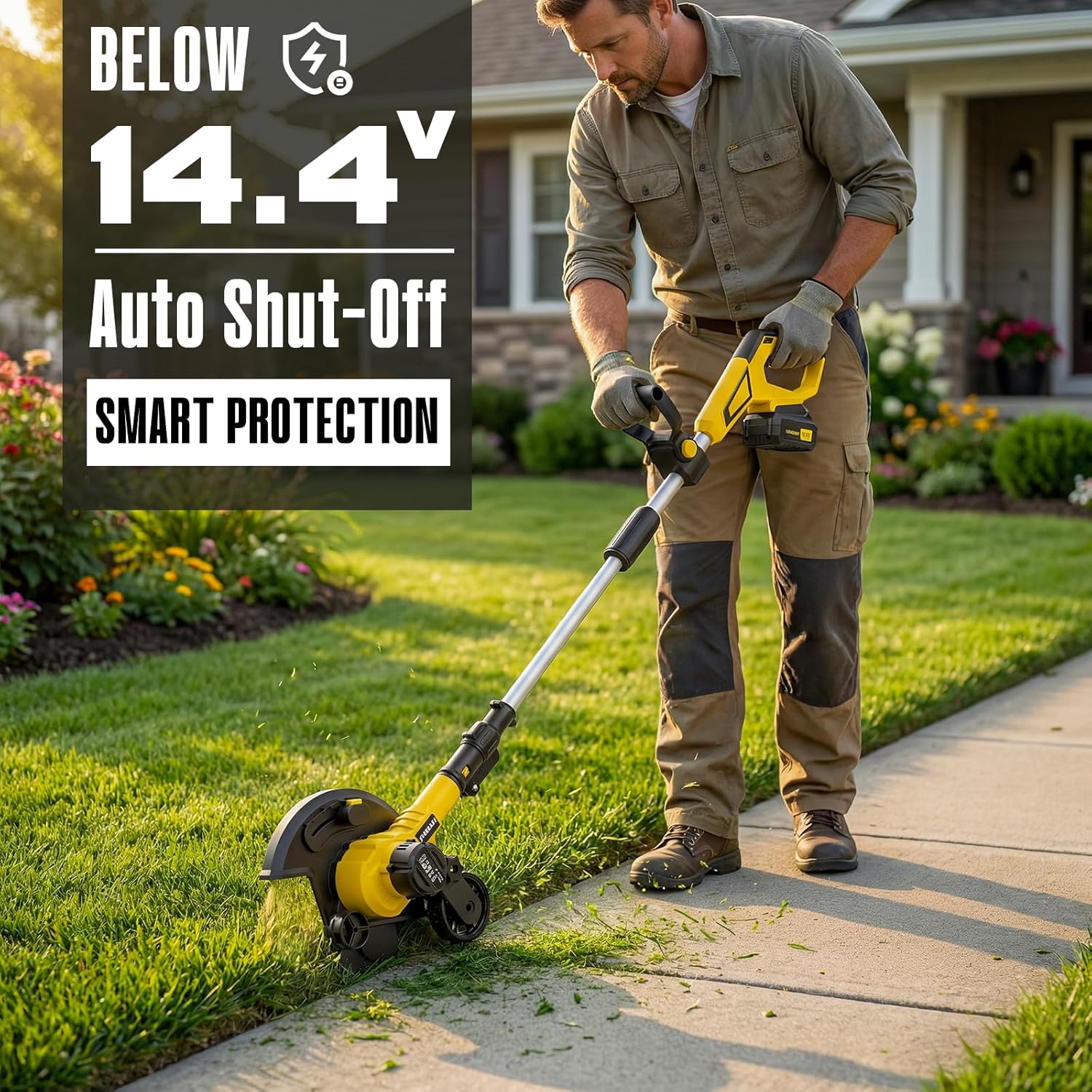 Mellif Brushless Lawn Edger/Trencher,Compatible with Dewalt 20V Max Battery
