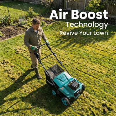 Mellif 36V 15inch Brushless Cordless Electric Dethatcher/Scarifier Compatible with Makita 18V Battery(Tool Only)