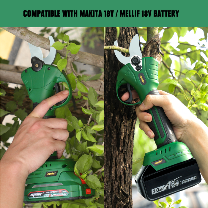 Elektrische Gartenschere Mellif, kompatibel mit 18-V-Akku von Makita/Mellif 