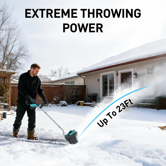 QESOO 12" Cordless 18V Snow Shovel