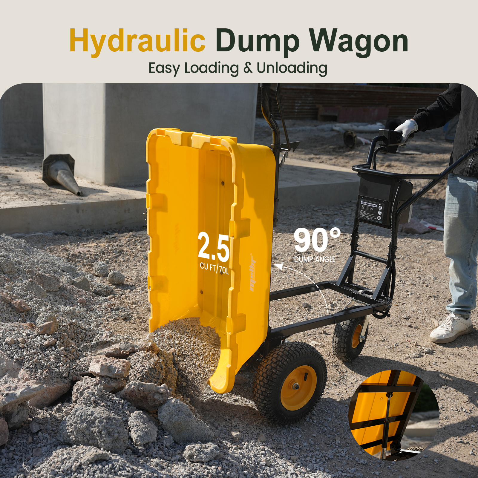 Mellif MFEWC01 Electric Wheelbarrow Cart