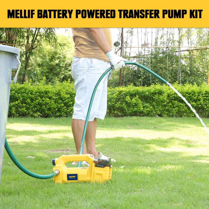 Mellif Cordless Battery Water Pump for Dewalt/Mellif 20v Max Battery with 2 * 2.0Ah Mellif Battery, 1*Charger