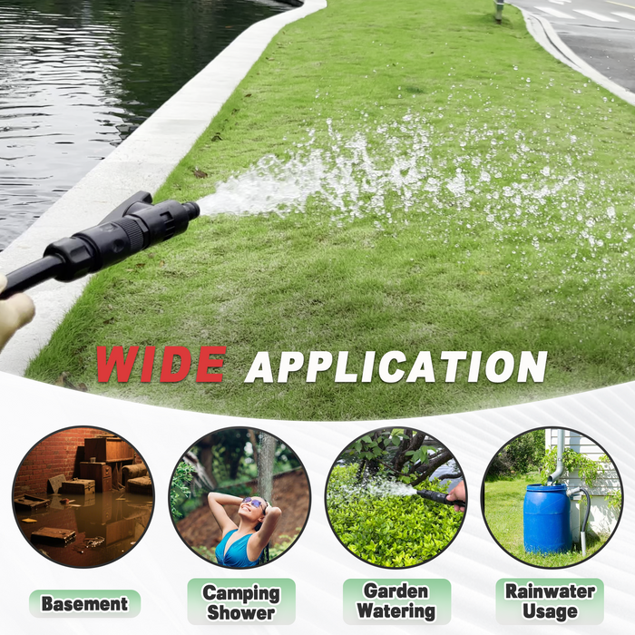 Pompe à eau submersible Mellif, compatible avec la batterie Milwaukee 18 V (batterie non incluse)