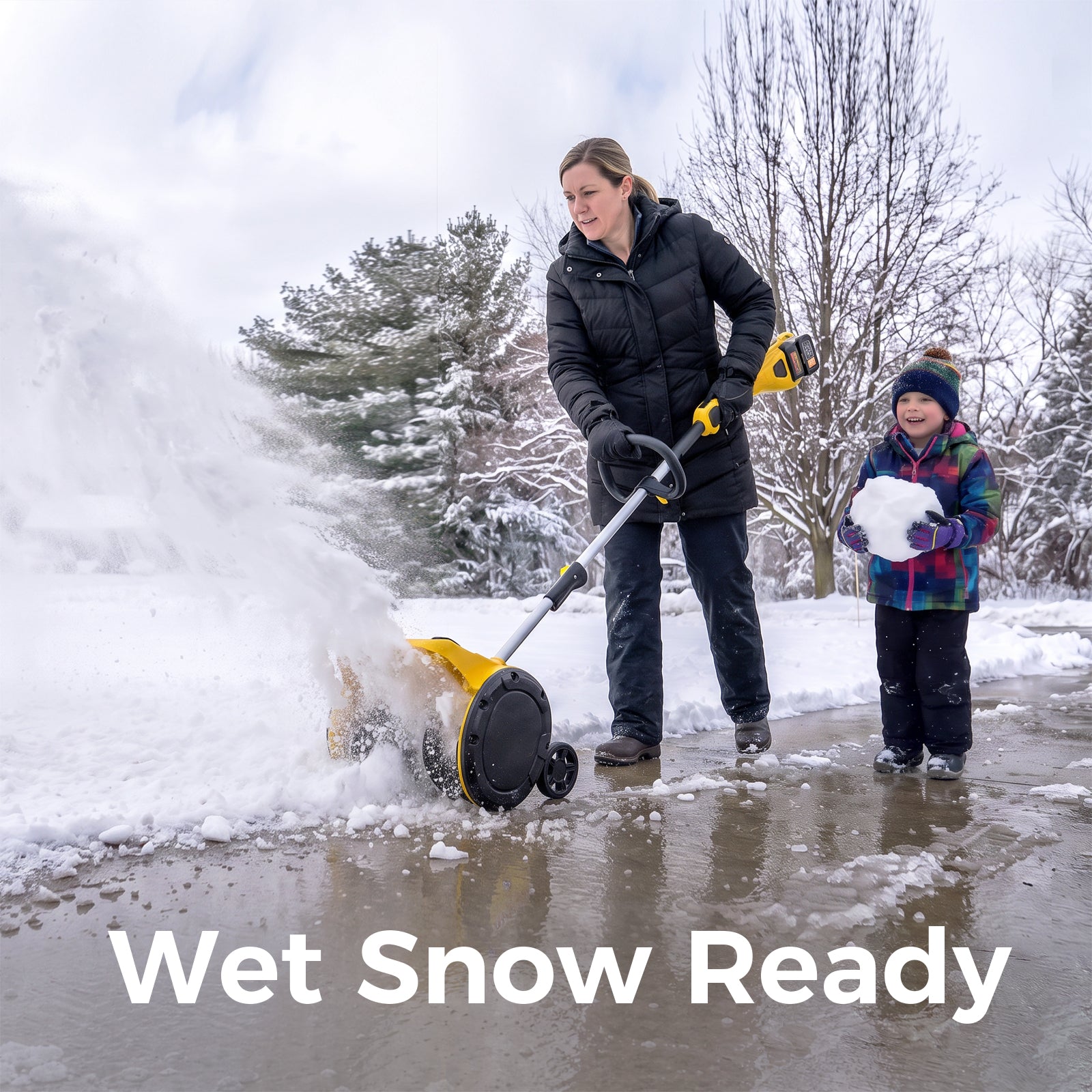 Pandax 14inch Snow Shovel With Wheels（ZLSS001)