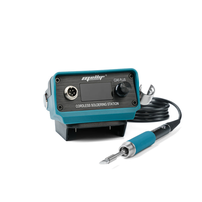 Mellif 18v Battery Powered Soldering Iron Station, Blue