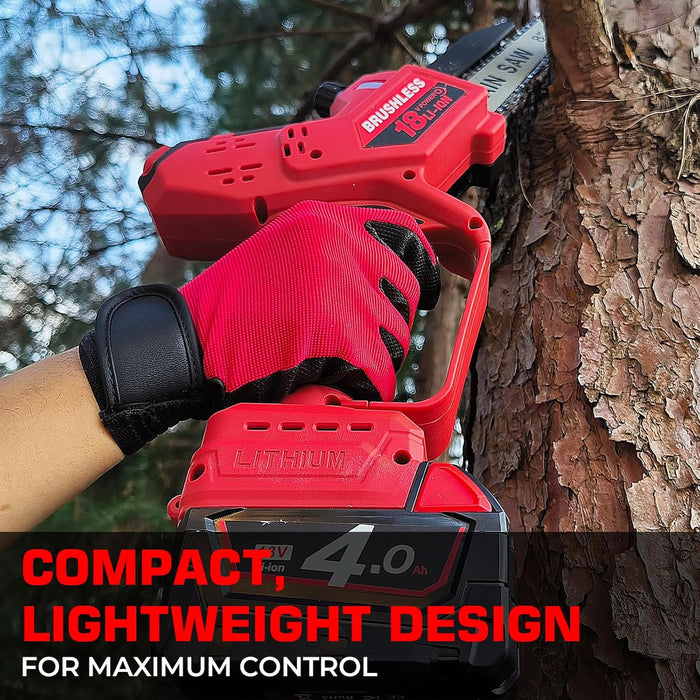 8-Inch/6-Inch 2-IN-1 Brushless Chainsaw, Powerful Brushless Motor Auto-Oiling Tool Free Tensioning（Tool Only）