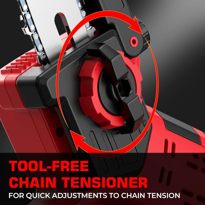 8-Inch/6-Inch 2-IN-1 Brushless Chainsaw, Powerful Brushless Motor Auto-Oiling Tool Free Tensioning（Tool Only）