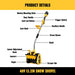 Mellif for DEWALT Cordless Snow Shovel 20V *2 Battery, Brushless Electric Power Snow Thrower, Handheld Snow Blower with 13.2" in