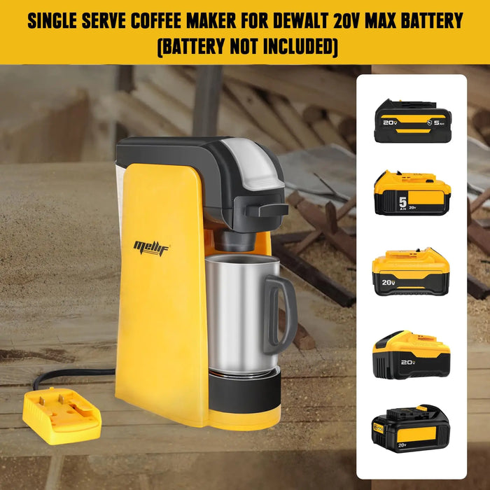 Mellif for Dewalt 20V Max Battery Coffee Maker Cordless Single Serve