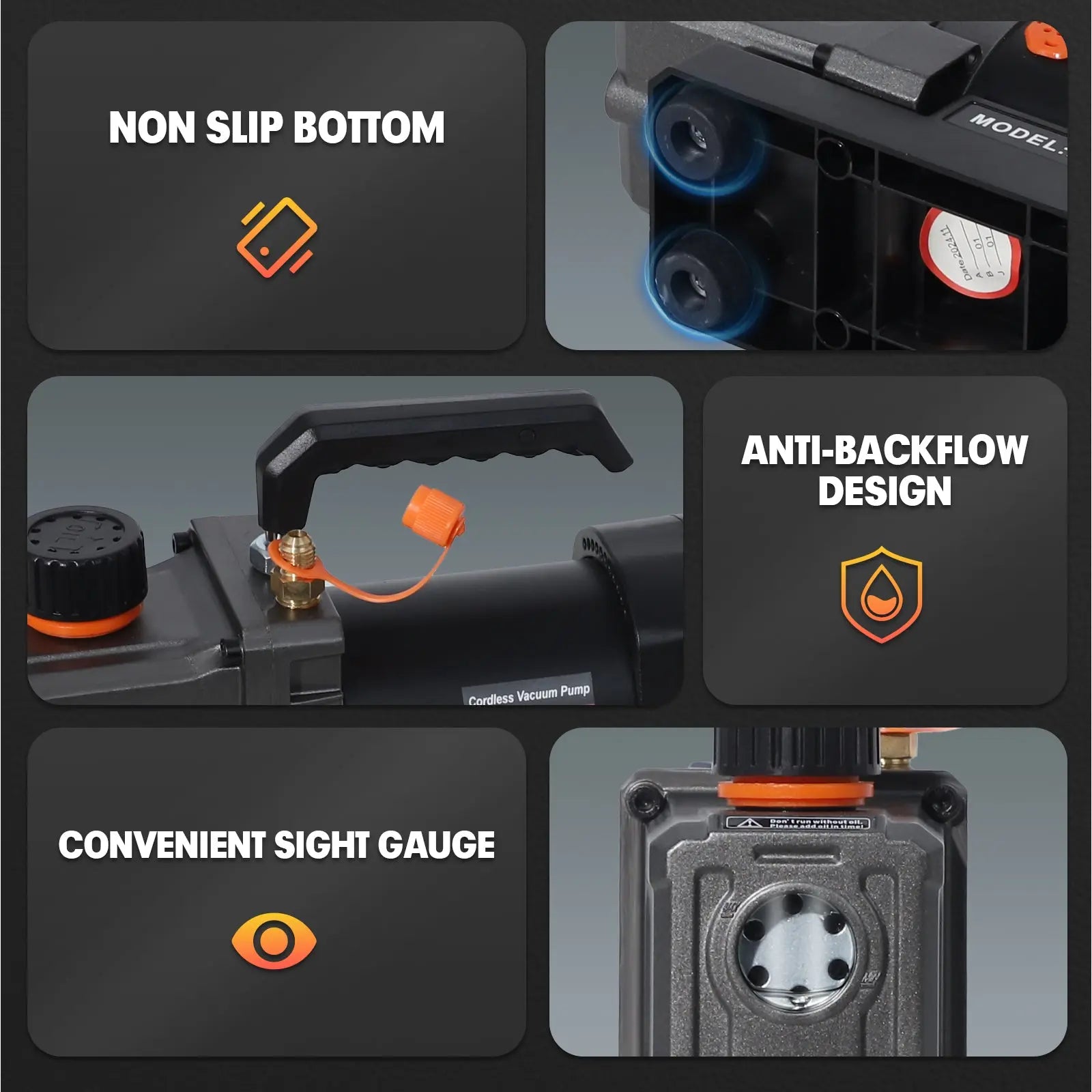Mellif Cordless 2.5CFM Vacuum Pump Kit Compatible with Dewalt 20V Max Battery Mellif Tools