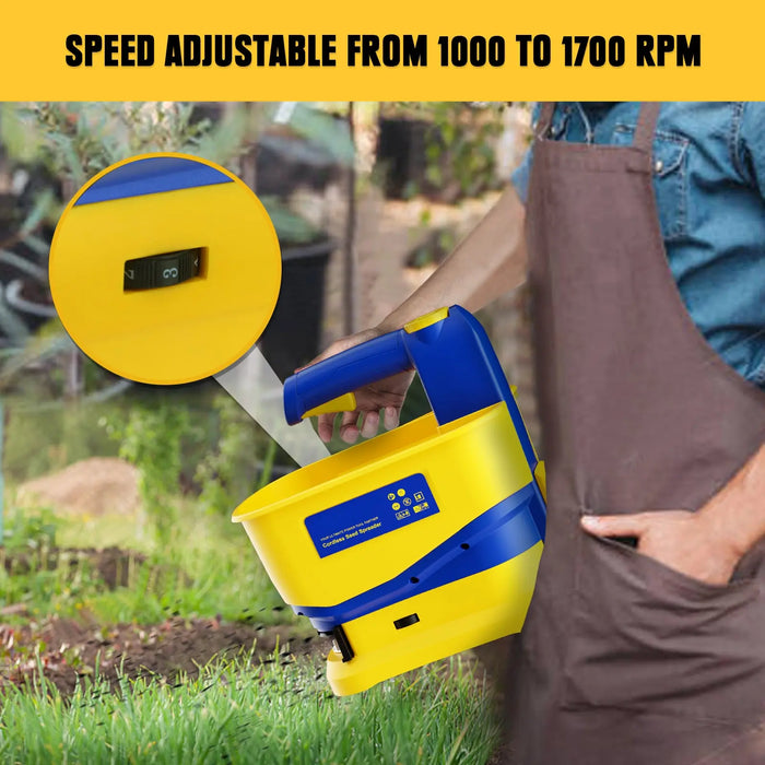 Mellif Cordless Seed Spreader Compatible with Dewalt 20V MAX Battery Mellif Tools